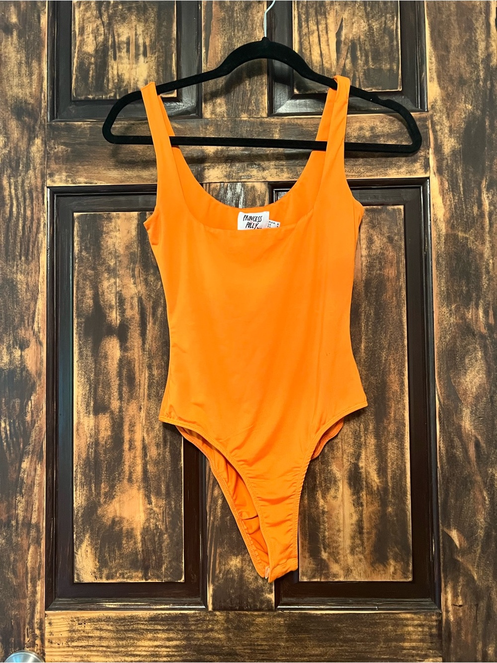 Princess Polly Bright Orange Scoop Neck Top